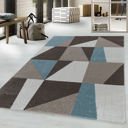Laxton Flatweave Blue/Brown Rug