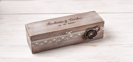 Wine Box Love Letter Personalized First Fight Wedding Ceremony Decor Rustic Wood Memory Time Capsule Bridal Shower Anniversary Gift
