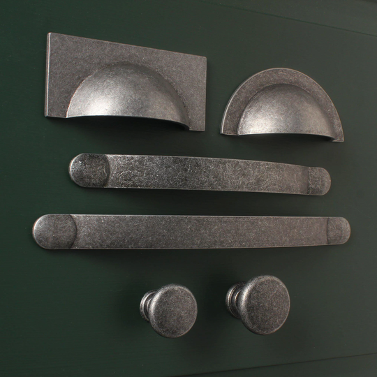 Monmouth Iron Style Cupboard Handles Kitchen Dresser Cabinets Door Drawer Shaker Minimal Brass Old Cup Pull Knobs