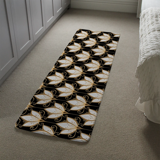 Joplin Shaggy Black/Yellow Rug