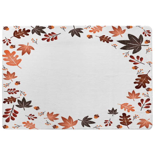 Nguyen Shaggy Orange/White Area Rug