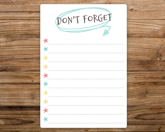 Things To Do, Don't Forget Dry Erase Whiteboard. Reusable To-Do List With Free Dry Wipe Pen