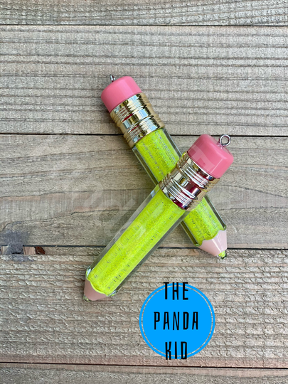 3D Pencil Keychain, Basic School Colors, Novelty Collector, Glitter, Bag Charms, Gifts For Teachers, College Students, Bookbag Charms