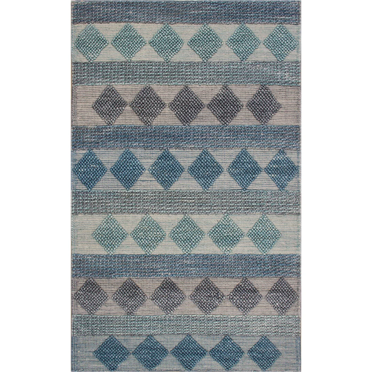 Desdemona Handwoven Wool Blue/Brown Rug