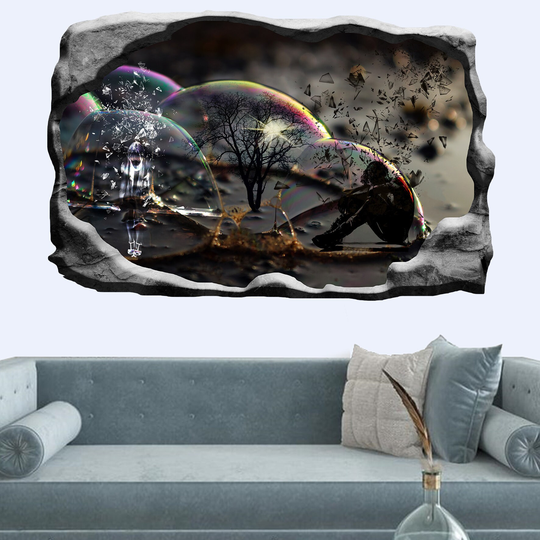 Lives in Bubbles Love Wall Sticker Art Poster Mural Transfer Decal Print Room Home Nursery Office Shop Decor Id554