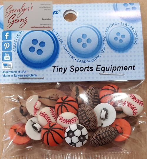 Tiny Sports Equipment Button/Embellishments
