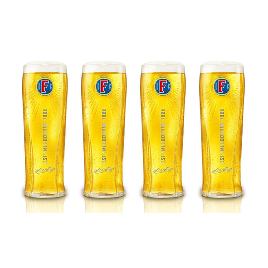 (4 Glasses) Official Nucleated Fosters Pint 20oz Beer Glass