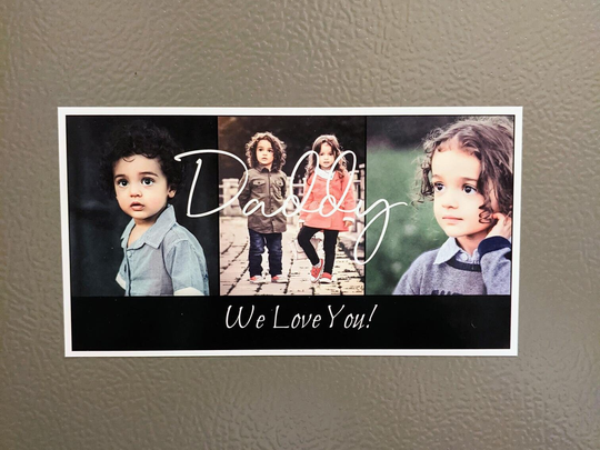 Daddy Photo Magnet, Christmas Gift From Daughter, Personalised Son, Birthday Children, Small Dad
