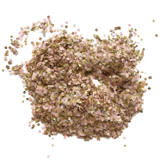 Blush & Gold Confetti Mix Wedding Party Decor Baby Girl Shower | Biodegradable