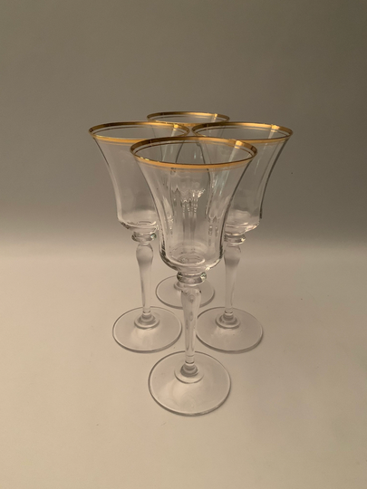 Vintage Mikasa Jamestown Optic Water/Wine Glasses - Set Of | 4