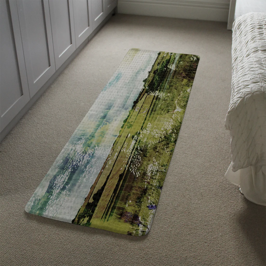 Lapoint Classic Lake View Designer Shaggy Green/Ivory Rug