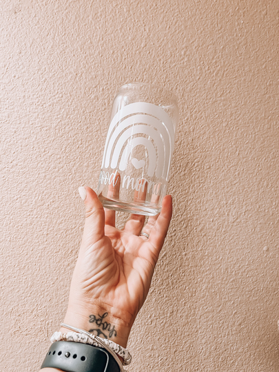Good Morning Beer Can Glass | Rainbow Beer Cup Coffee Iced