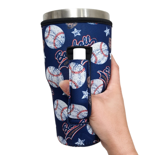 Baseball 30Oz Pocketed Handler