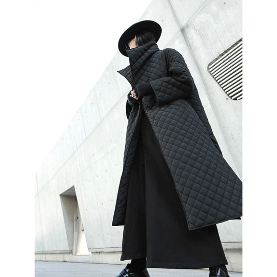 Cotton Padded Coat Long Women Puffer Loose Quilted Windbreaker Plus Size Oversized Winter
