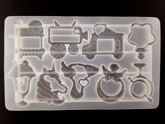 Assorted Shaker Set Silicone Mold, Resin Casting Mold For Uv Resin, Epoxy Embellishment Jewelry Making, Quicksand Diy Decoden Crafting