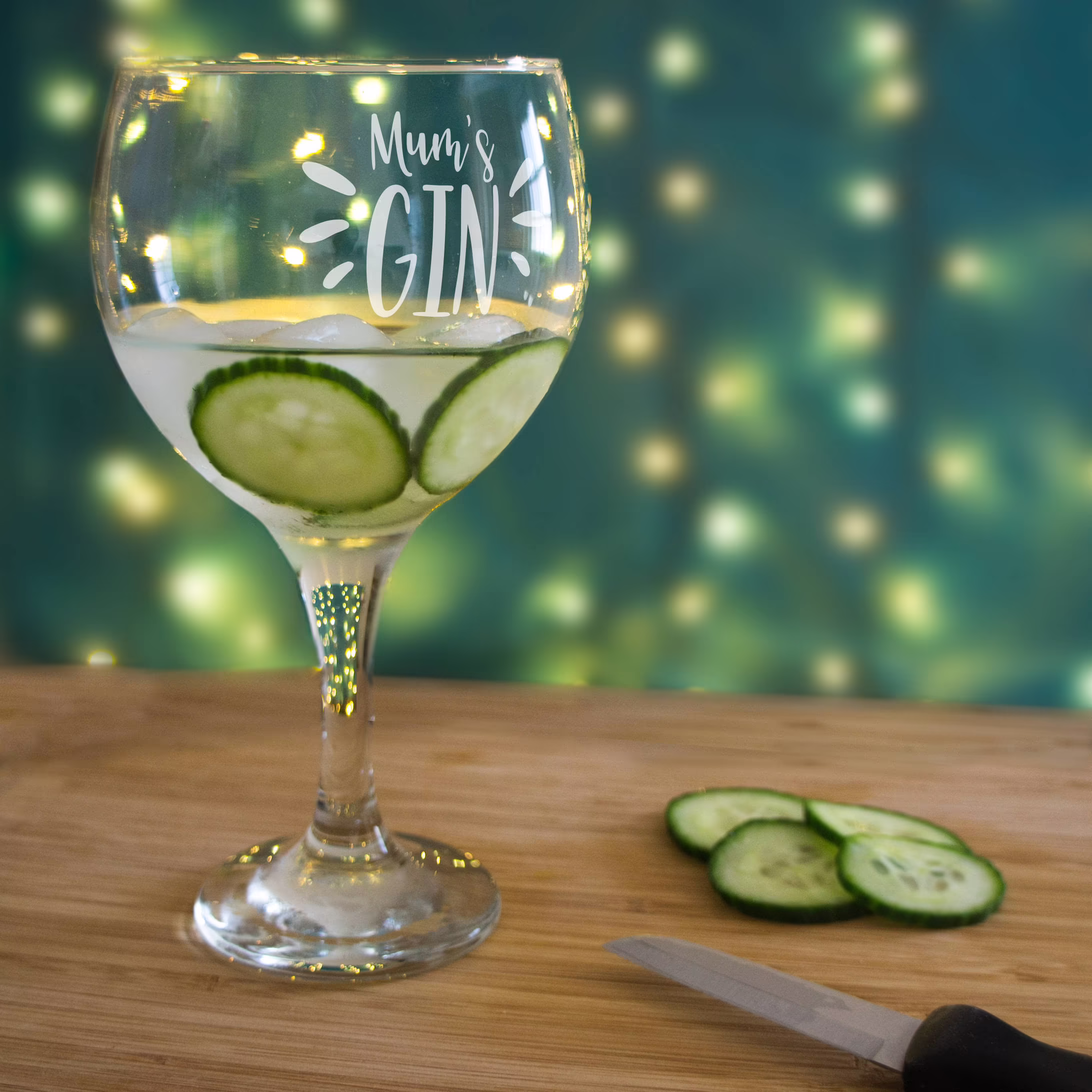 Personalised Gin Glass With Name, Large Balloon Gin & Tonic Glasses Text Unique Gift For Her Mother's Day Uk, Engraved Mum