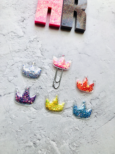 Shaker Clips, Crown Shaker Planner Clip, Felt Bookmark, Feltie, Accessory