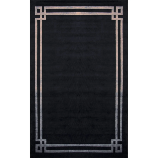 Dannylynn Hand Knotted Black/Grey Rug