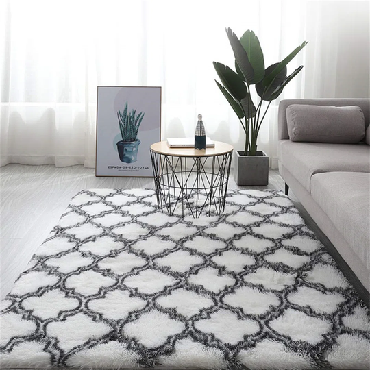 Abeline Soft Handwoven White Rug