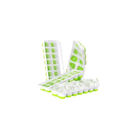 DOQAUS Ice Cube Tray , 4 Pack of Ice Cube Trays Silicone,14 Ice Trays for Freezer Easy Release, LFGB Certified & BPA Free, Ice Cube Moulds with