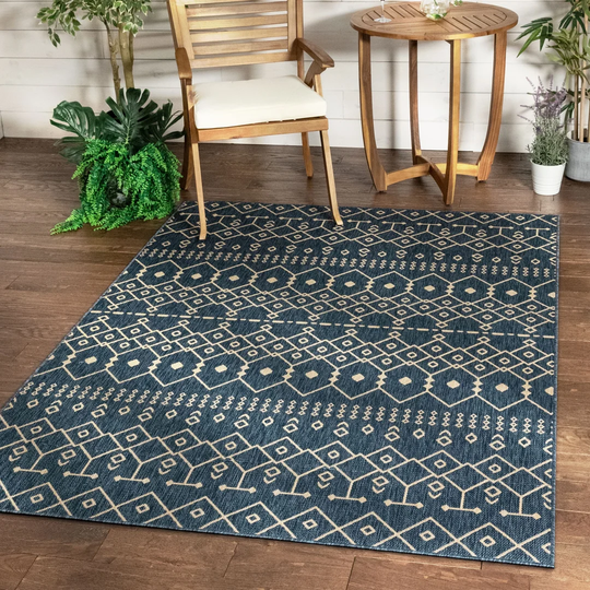 Medusa Nord Tribal Blue Rug