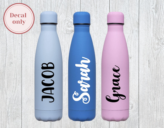 Diy Drink Bottle Vinyl Name Labels, Personalized Decal, Teachers Gifts For Her, Back To School Stickers, Personalized Women
