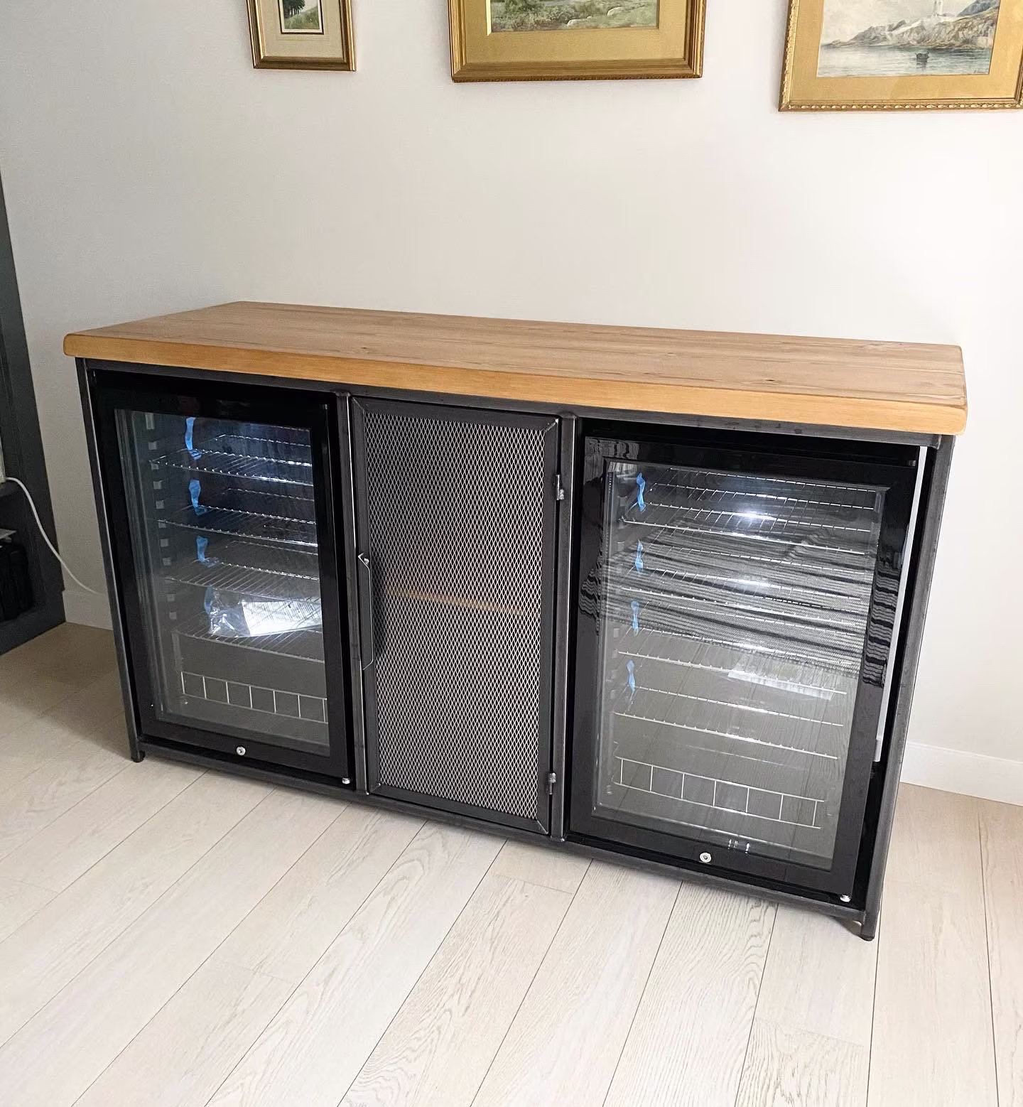 Industrial Sideboard With Drinks Cooler Fridge | Home Bar Drinks Cabinet