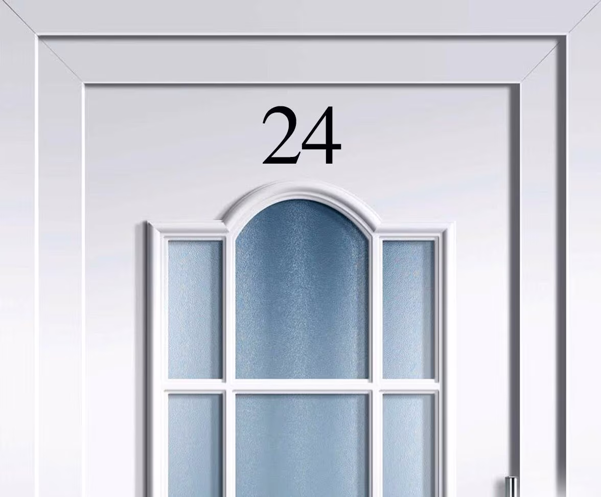 Door Numbers Sticker Front Back Street Number Letters Decal 0-9 A-D