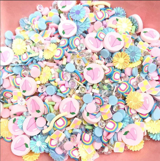 Spring Into Springtime - Polymer Clay Slices-Shaker Fillers-Select Weight