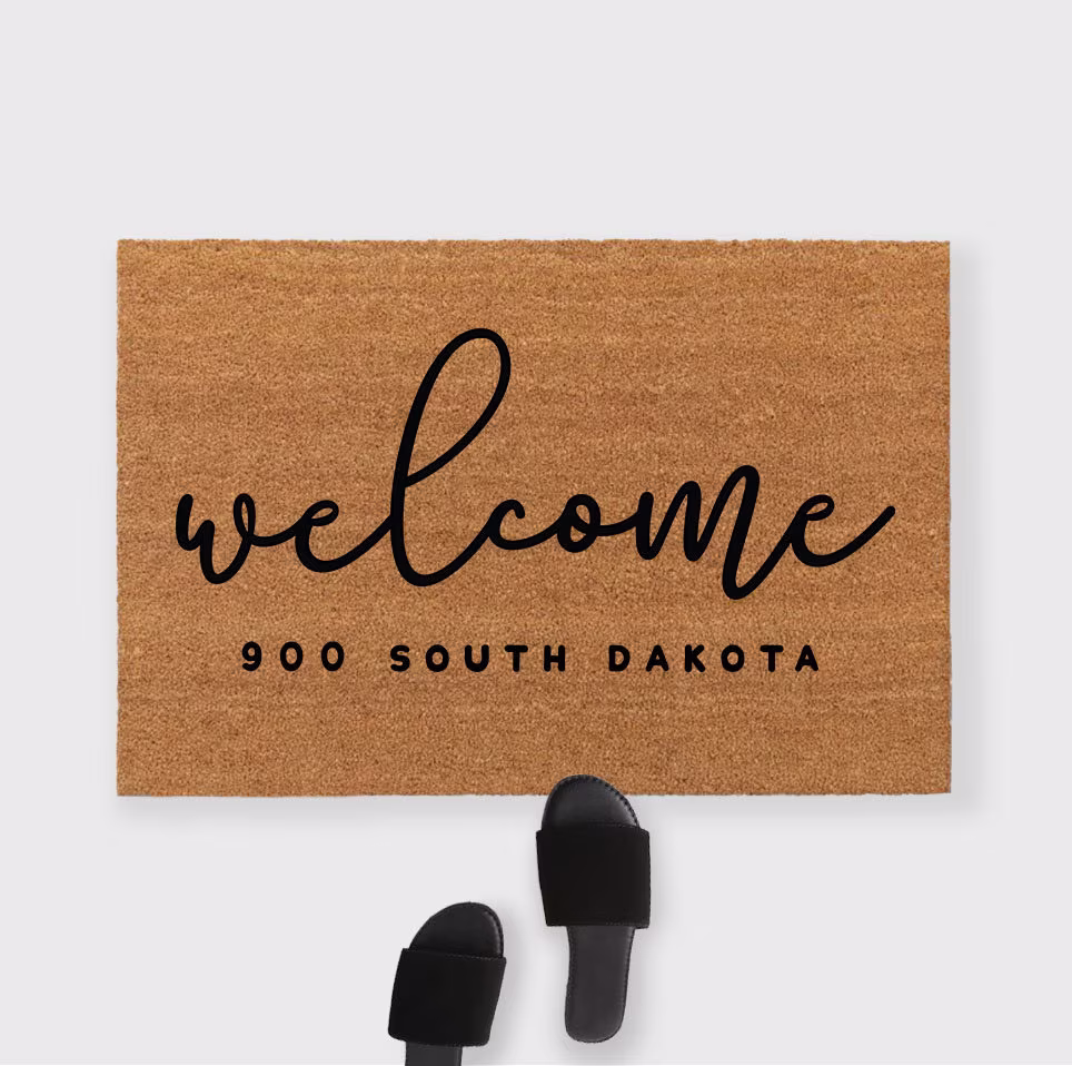 Custom Address Doormat, Personalized Doormat, Home Street Zip Code House Number Doormat