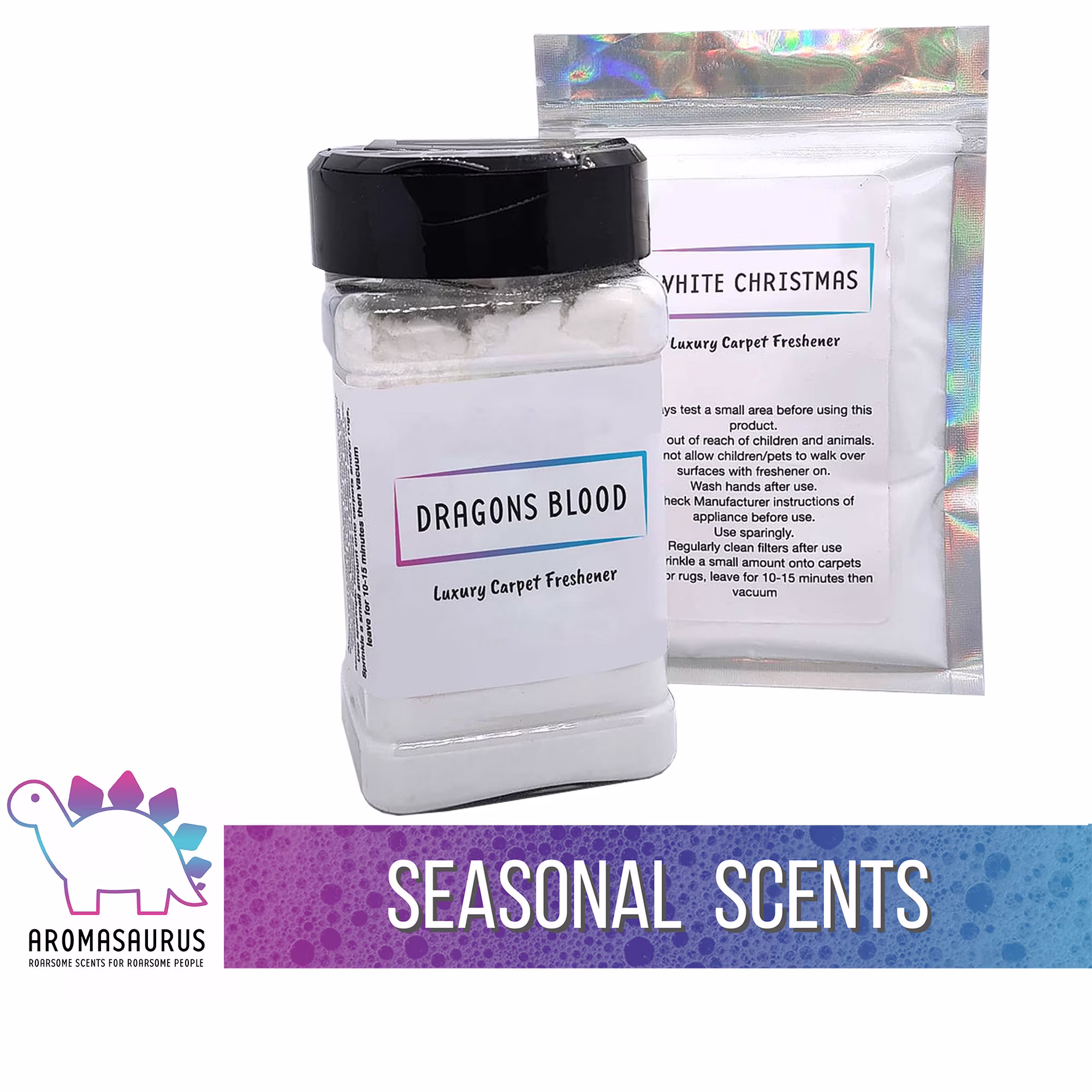 Luxury Carpet Freshener Shake N Vac Powder | Rug Odour Eliminator Seasonal Scents