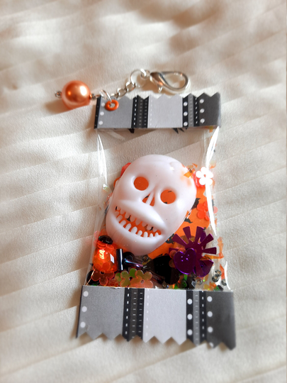 Candy Wrapper Charm Scull
