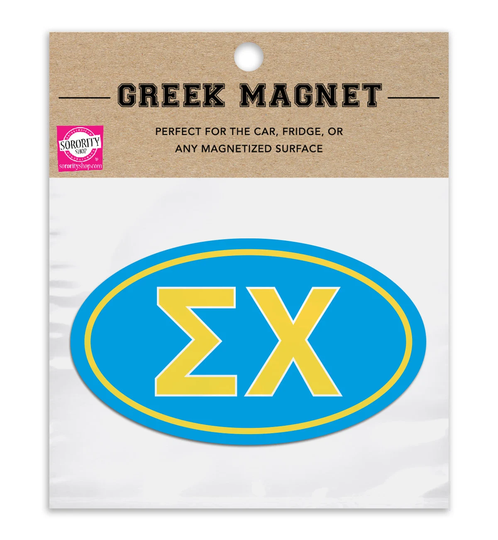 Sigma Chi Oval Fraternity Car Magnet Set Of 2 Removable No Residue All Weather Magnets For Guys & Student Drivers