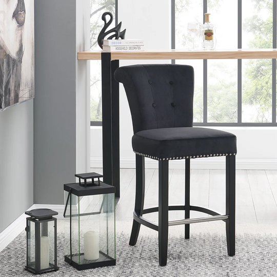 Onecre Upholstered Breakfast Bar Stool