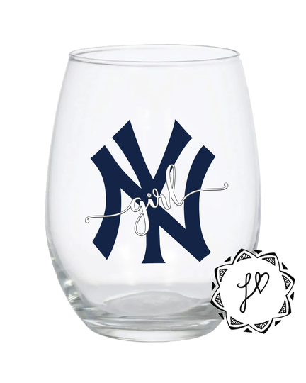 Ny Yankee Stemless Wine Glass
