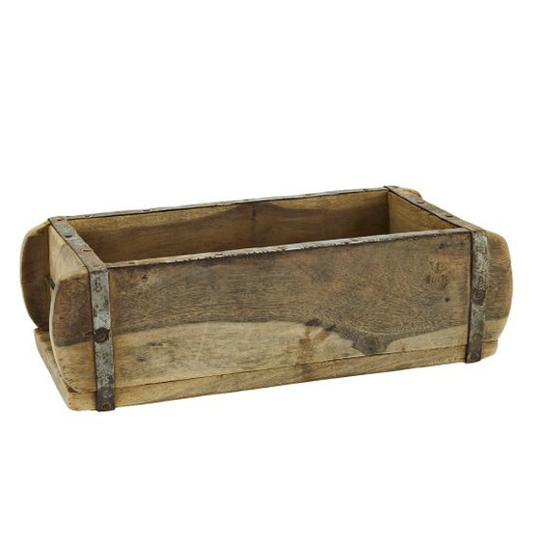 Natural Rustic Wood Single Brick Mould Storage Box By Madam Stoltz