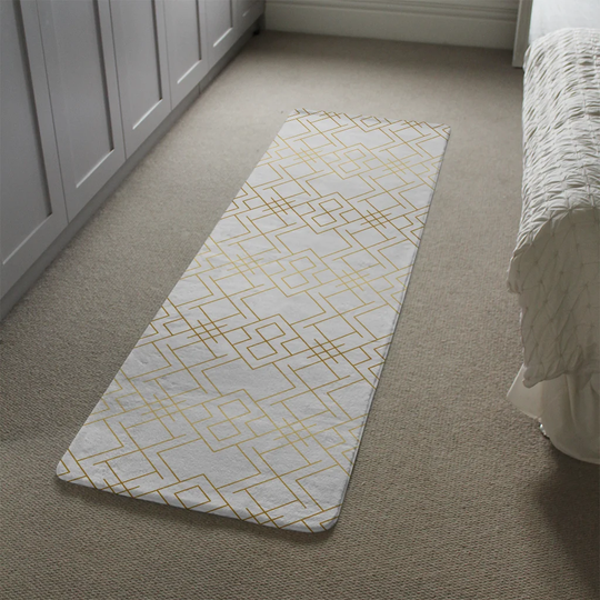 Lefebvre Golden Designer Shaggy White/Gold Rug