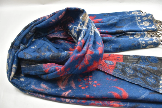 Yak Wool Shawl Code Cps5 Large Scarf Reversible Great Quality Travel Wrap Throws Hand-Loomed Blanket Soft & Warm