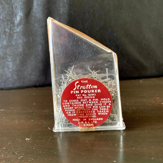 Vintage Stratton Pin Pourer | 15mm Pins in Original Packaging Approximately 100 Made Birmingham England 1950's/60's