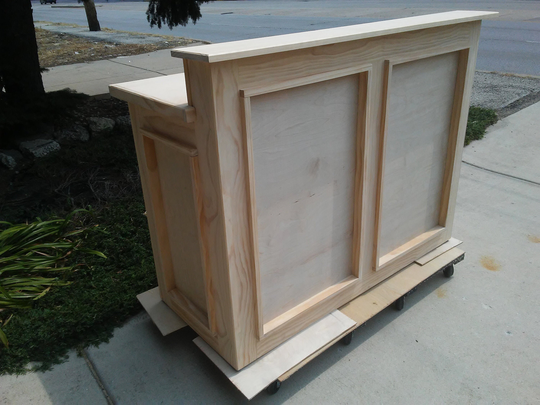 Unfinished , Wood Reception Desk, Retail Counter, Shaker Style, Farmhouse, Boutique, Cash Station, Custom, Shipping Included