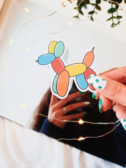 Balloon Dog Waterproof Sticker