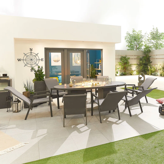 Eliany 8 Seater Dining Set with Cushions