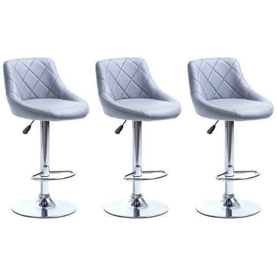 3pc Madrid Bar Stools | Gas Operated Rising Kitchen Stools