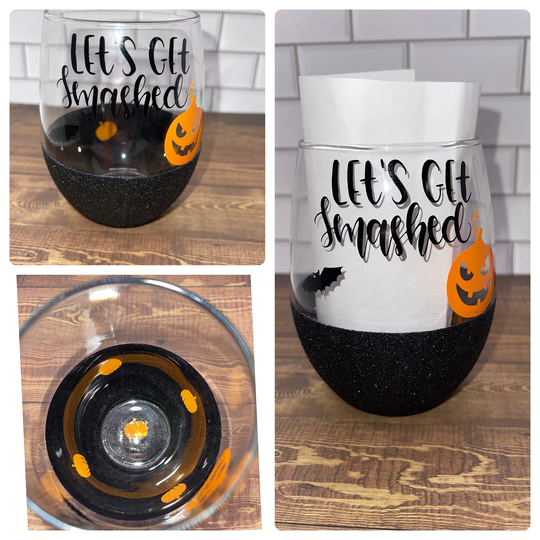 Halloween Wine Glass | Glitter Wine Glasses Gifts For Her Him Gifts