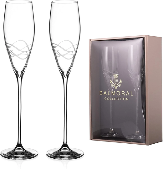 Balmoral Champagne Flue Prosecco Glasses Pair With