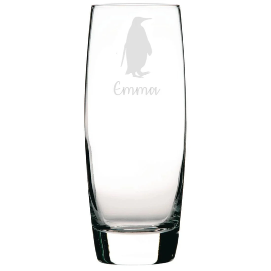 Personalised Penguin Engraved Hi-Ball Glass, Gift, Gifts, Lover
