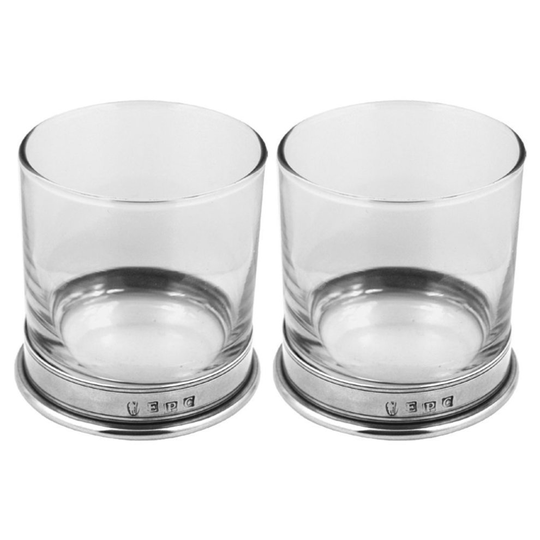 Vogue Pewter Whisky Glass Tumbler - Set of 2