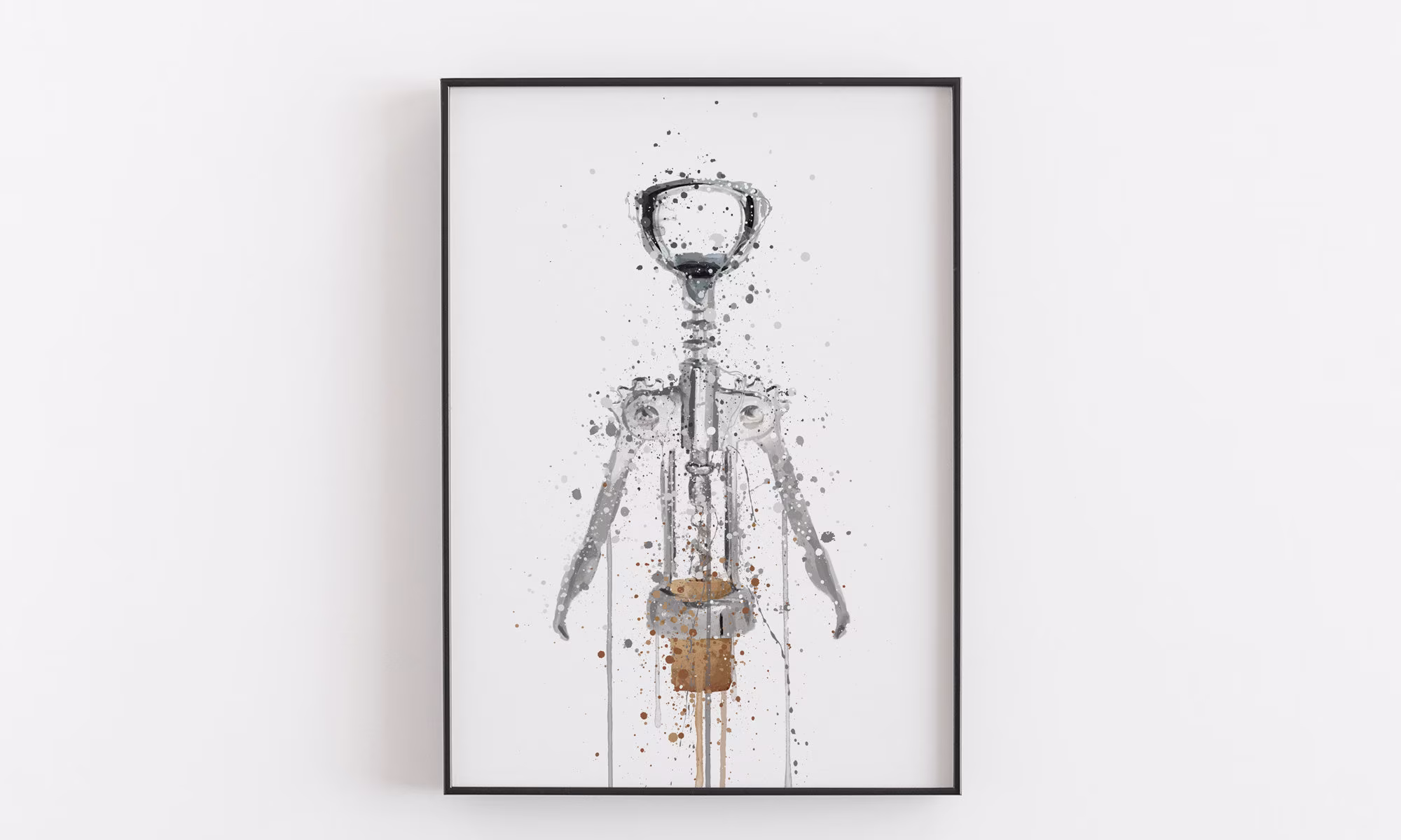 Christmas Gift Corkscrew Wall Art Print 0557
