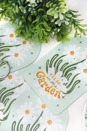 Illustrated Magnet | I'll Be in The Garden Gardening Design Floral Illustration Accessory Home Flowers Houseplants Beeandaster