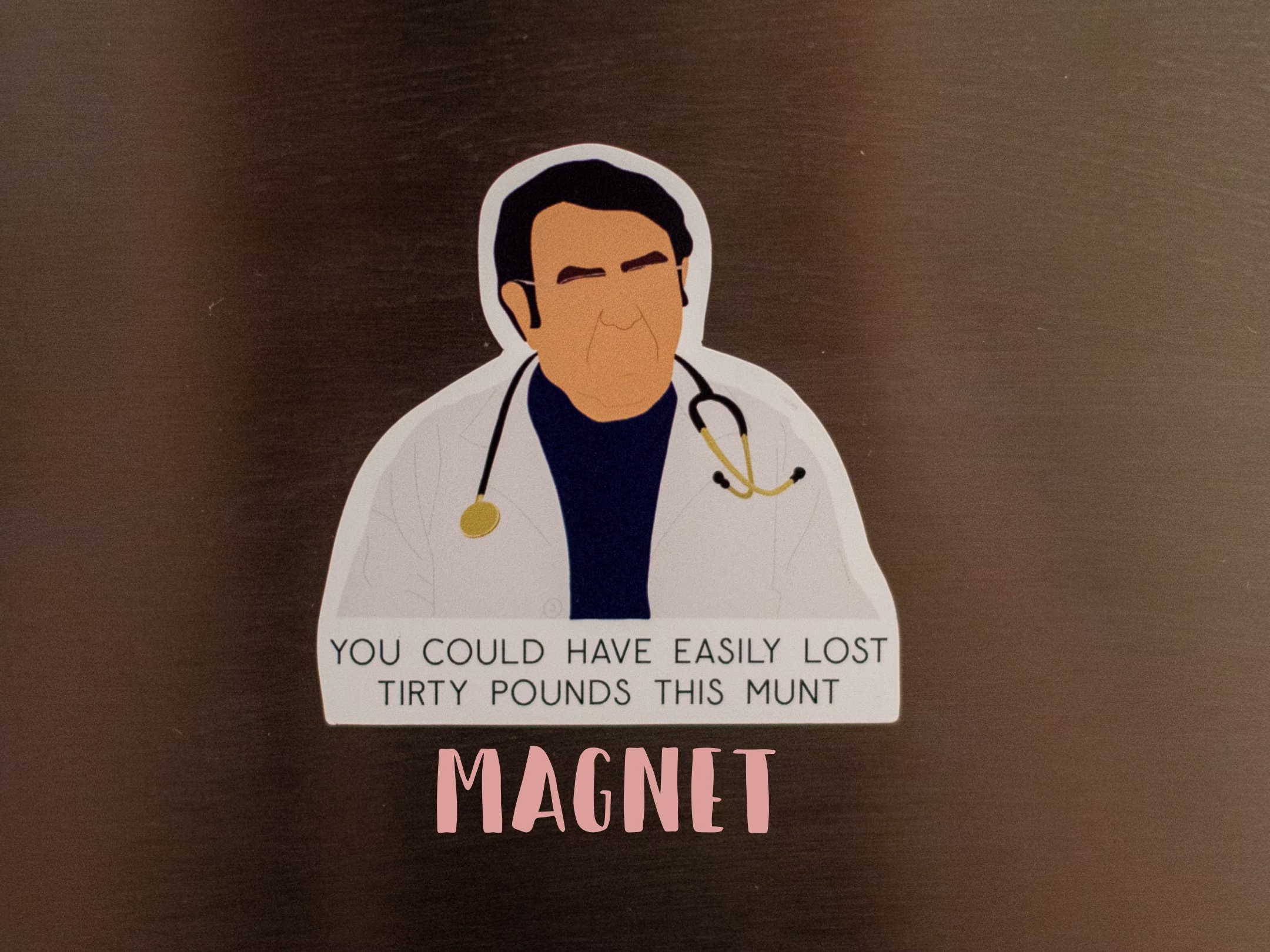 Dr. Nowzaradan Magnet, Doctor Now, Fridge Magnet, Refrigerator, Locker, Funny, Popular, Meme, Weight-Loss, Motivational
